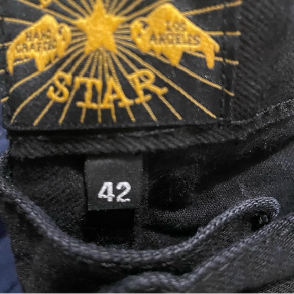 BRAVE STAR SELVEDGE JEANS ONYX SZ 42/33 - Picture 3 of 8